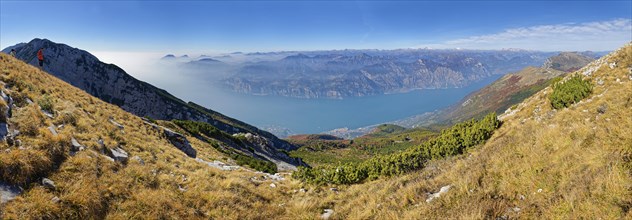 Monte Baldo with the peak Cima Valdritta and Lake Garda