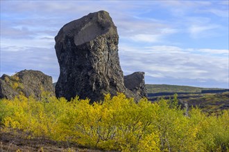 Colourful autumn colours at the basalt formations of Hlooaklettar