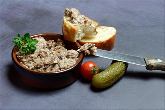 A bowl with meat terrine