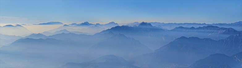 Peak Panorama of the Garda Mountains and Bergamo Alps