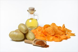 Potato and crisps with paprika flavour