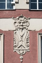 Detail on the Art Nouveau facade at Harras