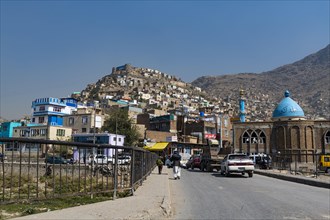Houses perched on the hills around Sakhi Shah-e Mardan Shrine or Ziyarat-e Sakhi