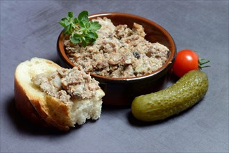 A bowl with meat terrine