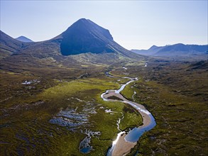 Aerial of the Black Cuillin ridge