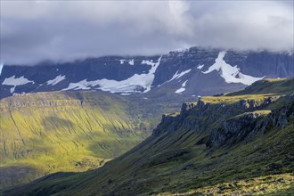 Cloudy Dyrfjall massif