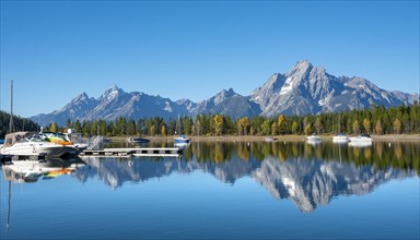 Mountains reflected in the lake