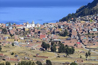 View of Copacabana and Lake Titicaca