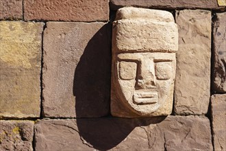 Head relief in the Sunken Courtyard