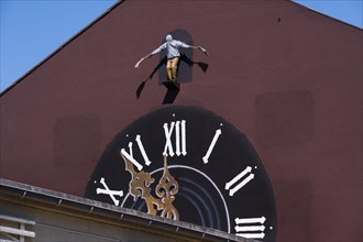 Clocks Graffiti with jumper figure