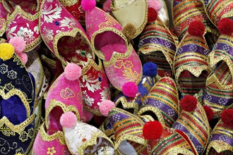 Folkloric slippers in the spice bazaar