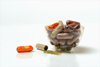 Food supplement capsules in shell