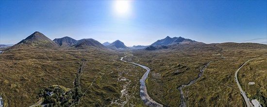 Aerial of the Black Cuillin ridge