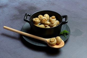 Canned common mushrooms