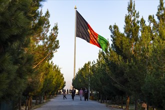 Giant flag over Kabul