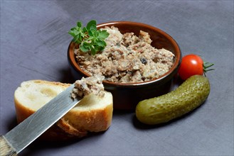 A bowl with meat terrine