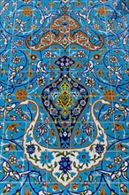 Beautiful tiles in the Sakhi Shah-e Mardan Shrine or Ziyarat-e Sakhi