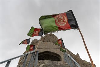 Afghan flags at Chil Zena