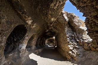 Cave system in the Takht-e Rostam stupa monastery complex