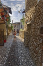 Medieval alleys of the historic coastal town of Malcesine