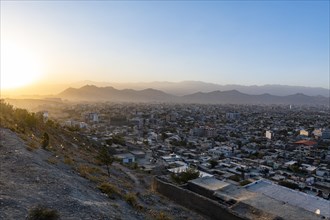 Overlook over Kabul at sunset