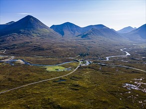 Aerial of the Black Cuillin ridge