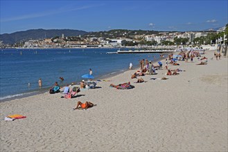 Beach and bay of Cannes
