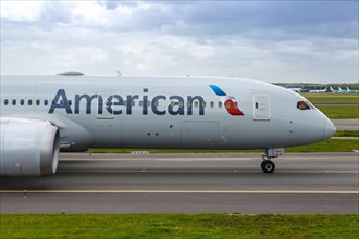 A Boeing 787-9 Dreamliner aircraft of American Airlines with registration number N839AA at Amsterdam Schiphol Airport