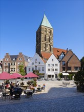 Historic market square with St