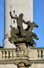 Neptune Fountain and Hausmann Tower