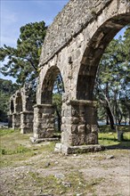 Water arches of Phaselis in the city of Antalya in Turkey