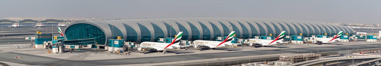Emirates Airbus A380-800 aircraft at Dubai Airport