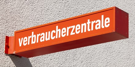 Sign with writing verbraucherzentrale