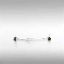 A fishing net at the dam of the Rantum basin on the island of Sylt