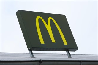 Sign and logo McDonald's