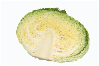 Halved Savoy cabbage