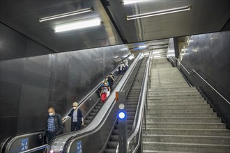 Escalator at the underground station