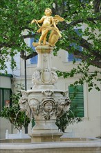 Statue on fountain