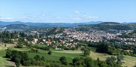 Panoramic view on Le Puy en Velay city