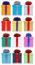 Gifts Birthday Christmas Collection give isolated