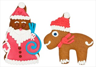 Christmas Gingerbread Father Christmas with Reindeer Moose Food Christmas Market Pastry Exempted