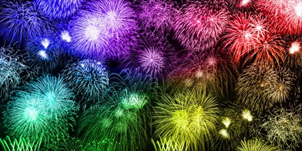 New Year's Eve Fireworks Sylvester New Year Background Banner Colourful New Year New New Backgrounds
