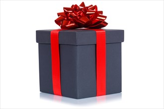 Gift Birthday Christmas Birthday Gift Box Black Free Plate Isolated