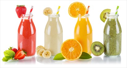 Smoothie Smoothies Fruit Juice Collection Drink Drinks Juice iin Bottle cut out cut out Isolated