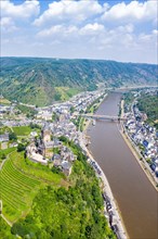 City of Cochem on the Moselle River with Reichsburg Castle in Cochem