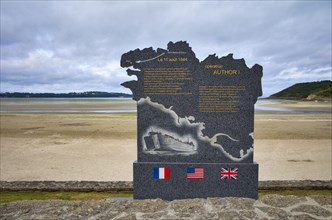 Operation AUTHOR I plaque commemorating the cooperation of the French Resistance with the Allied troops under General Patton to secure supplies