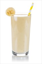 Banana Smoothie Fruit Juice Drink Juice in Glass Exempted Isolated