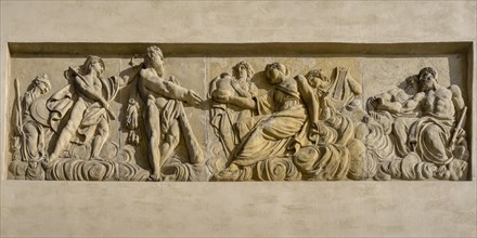 Bas-relief depicting scenes from Greek mythology
