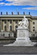 Humboldt University with Alexander von Humboldt statue