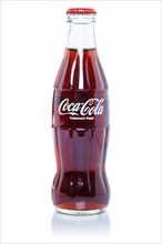 Coca Cola Coca-Cola lemonade soft drink in a bottle cut-out isolated against a white background